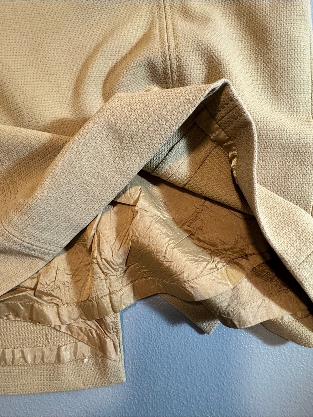 Ann Taylor LOFT Camel Colored Lined Pencil Skirt with Belt Loops Size 6 - Picture 12 of 12